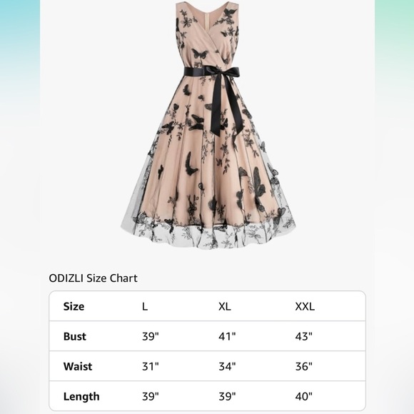 NWT 1950s Dress Vintage Elegant Butterfly Lace Cocktail Party Midi Dress Formal - Picture 11 of 13